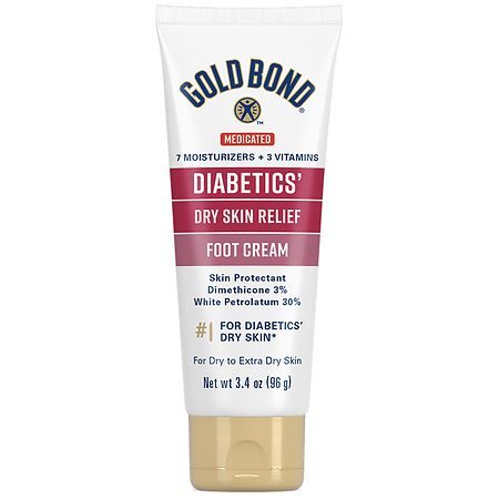 Foot Moisturizer Gold Bond® Medicated Diabetics' 3.4 oz. Tube Unscented Cream