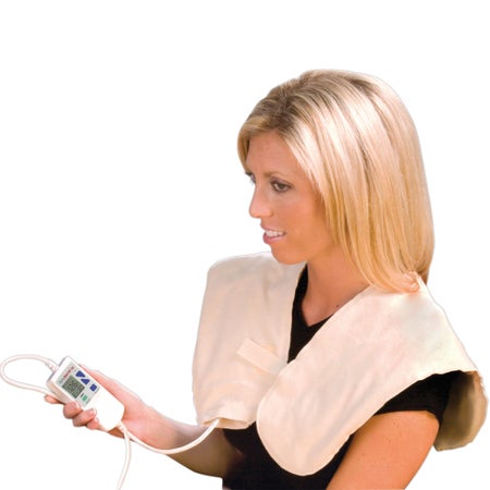 Moist Heating Pad Theratherm® Digital Neck / Shoulder One Size Fits Most Flannel Cover Reusable
