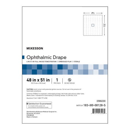 EENT Drape McKesson Surgical Ophthalmic Drape 48 W X 51 L Inch Sterile