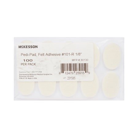 Protective Pad McKesson Pedi-Pad Size 101 Adhesive Backing Foot (30130)
