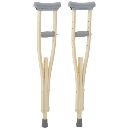 Underarm Crutches Sammons Preston® Adult 5 Foot 5 Inch to 6 Foot 6 Inch User Height Wood Frame 350 lbs. Weight Capacity