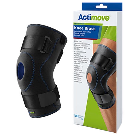 Knee Brace Actimove® Sports Edition X-Small Pull-On / D-Ring / Hook and Loop Strap Closure 12 to 14 Inch Thigh Circumference Left or Right Knee