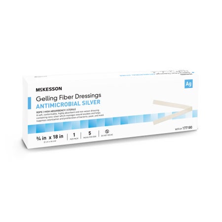Silver Gelling Fiber Dressing McKesson Rope Sterile