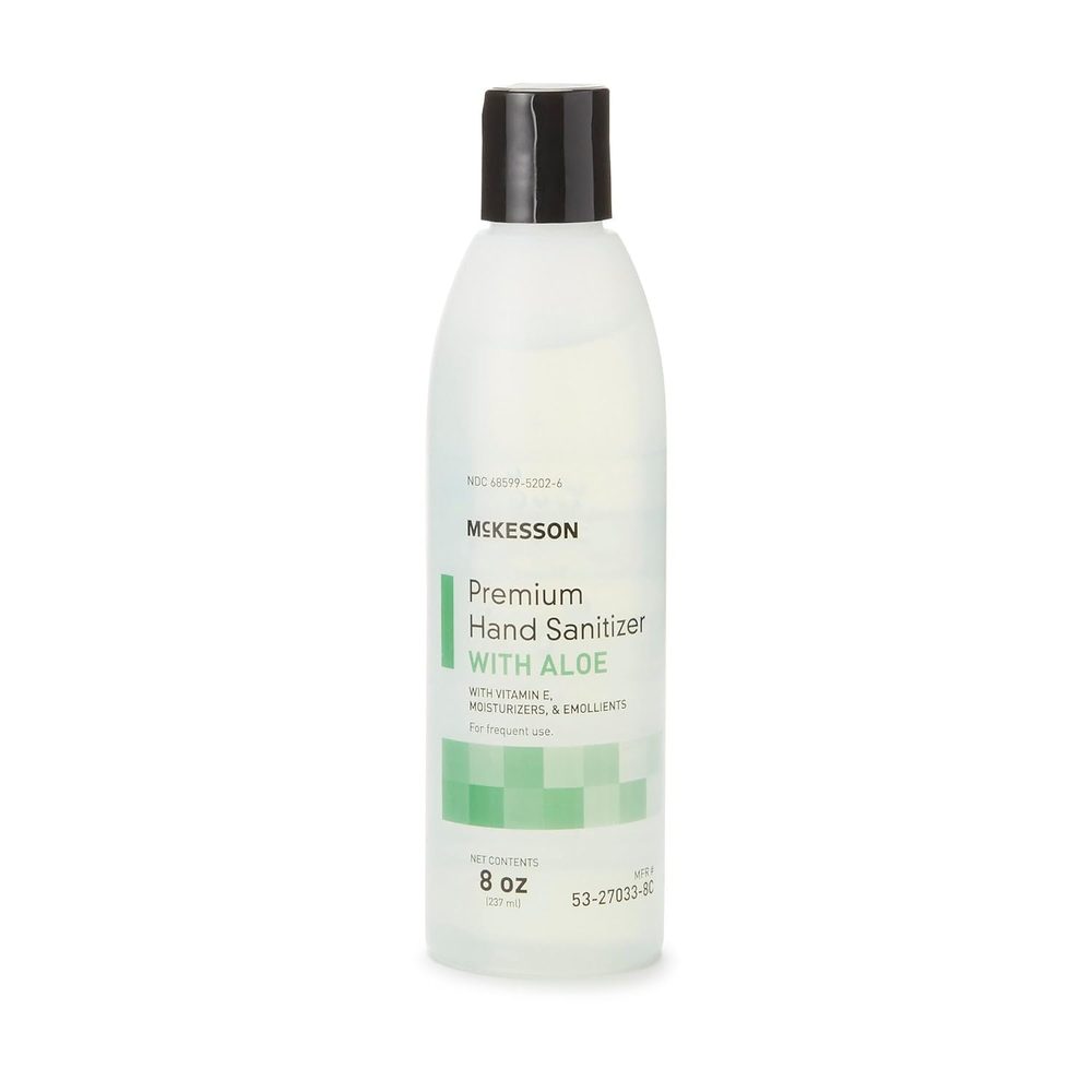 Hand Sanitizer with Aloe McKesson Premium 8 oz. Ethyl Alcohol Gel Bottle