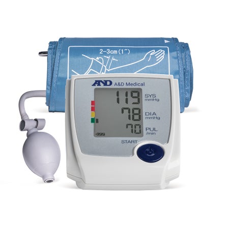 Home Semi Automatic Digital Blood Pressure Monitor A&D Medical Medium Cuff Arm Nylon Cuff 24 - 36 cm Desk Model