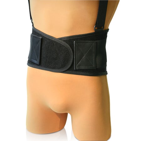 Occupational Back Support NYOrtho Deluxe Breathable 4X-Large Hook and Loop Closure 50 to 54 Inch Waist Circumference 9 Inch Back Height Adult