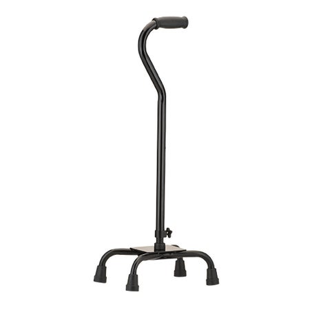 Large Base Quad Cane Nova Aluminum 30 to 39 Inch Height Black