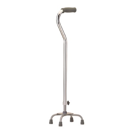 Small Base Quad Cane Nova Aluminum 30 to 39 Inch Height Silver