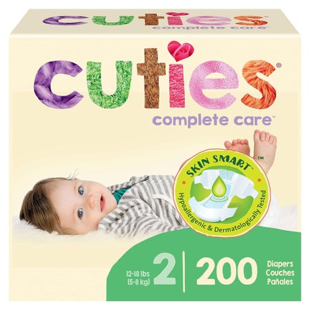Unisex Baby Diaper Cuties® Complete Care Size 2 Disposable Heavy Absorbency