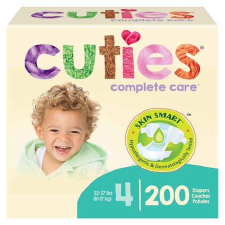 Unisex Baby Diaper Cuties® Complete Care Size 4 Disposable Heavy Absorbency