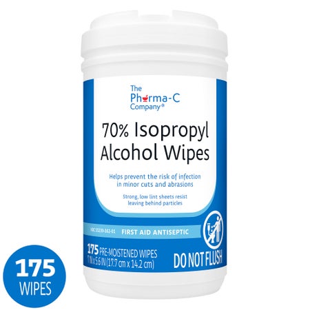 Antiseptic Skin Wipe Isopropyl Alcohol The Pharma-C Company® Towelette Canister (CS/1050)