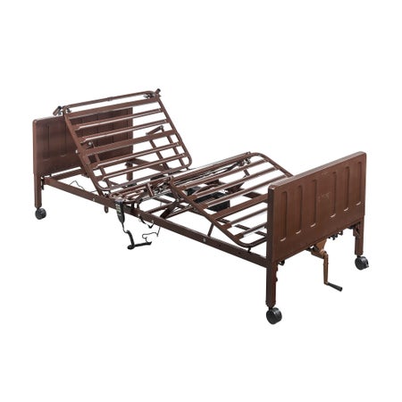 Semi-Electric Bed Delta® Home Care 88 Inch Length Adjustable Deck 3 Functions 13-1/2 to 23 Inch Height Range