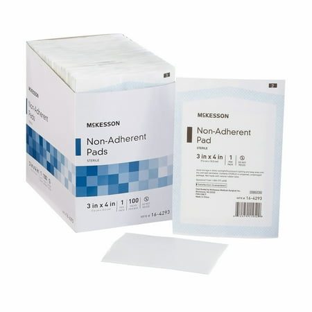 Non-Adherent Dressing McKesson 3 X 4 Inch Sterile 100 per Pack