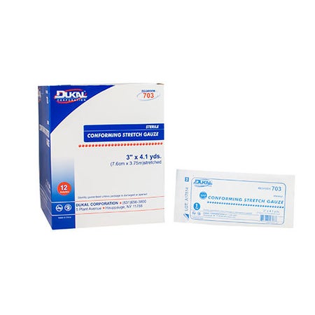 Conforming Bandage Dukal™ 3 Inch X 4-1/10Yard 1-Ply Sterile 1 per Pack