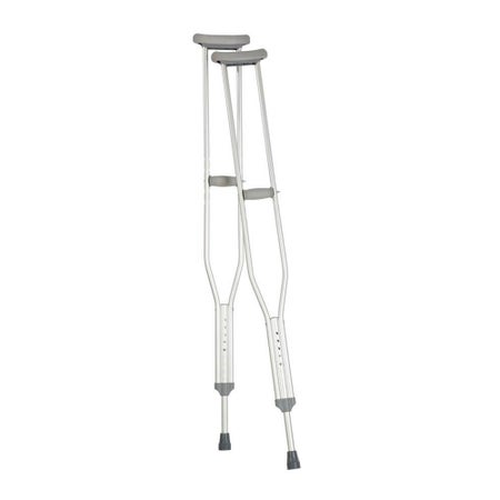 Underarm Crutches Carex® Adult 5 Foot 2 Inch to 5 Foot 10 Inch User Height Aluminum Frame 250 lbs. Weight Capacity