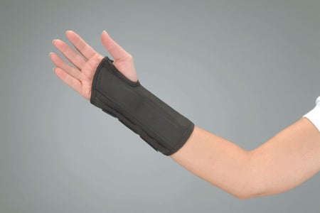 Cock-Up Wrist Brace DeRoyal® Low Profile Polyester / Foam Right Hand Black Small