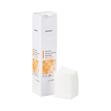 Gauze Sponge McKesson 2 X 2 Inch 12-Ply NonSterile 200 per Pack (12222000)