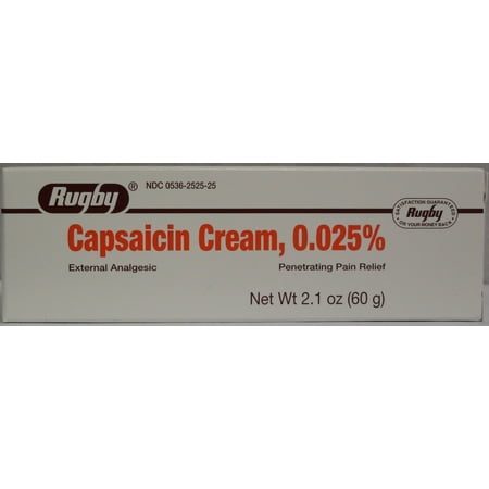 Topical Pain Relief Rugby® 0.025% Strength Capsaicin Cream 2.1 oz.
