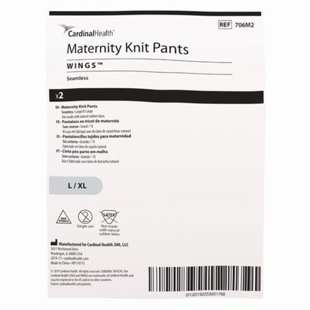 Wings™ Maternity Knit Pant Female Knit Weave Large / X-Large Pull On Reusable (CS/50)