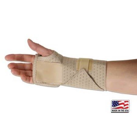 Cock-Up Wrist Brace Core Ambidextrous Elastic Left or Right Hand Beige Medium
