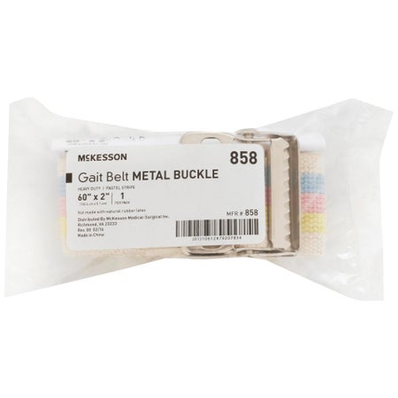Gait Belt McKesson 60 Inch Length Pastel Stripe Polyester