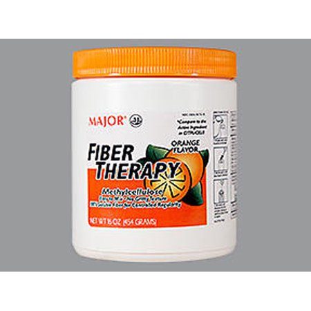 Fiber Supplement Fiber Therapy Orange Flavor Powder 16 oz. Methyl Cellulose