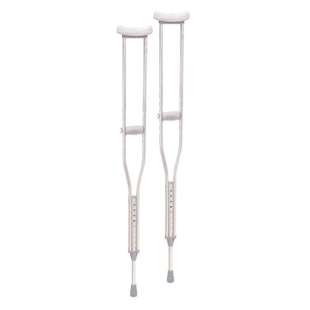 Underarm Crutches drive™ Adult 5 Foot 2 Inch to 5 Foot 10 Inch User Height Aluminum Frame 350 lbs. Weight Capacity