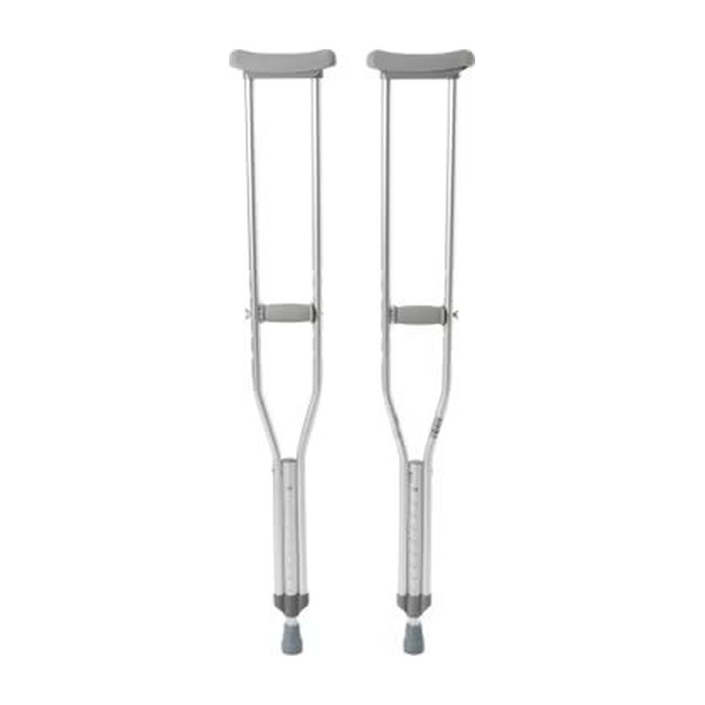 Underarm Crutches McKesson Adult 5 Foot 2 Inch to 5 Foot 10 Inch User Height Aluminum Frame 350 lbs. Weight