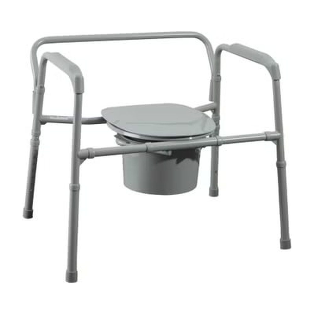 MedaCure CB650 Bariatric Commode Chair, Padded Drop Arm, 650 lb