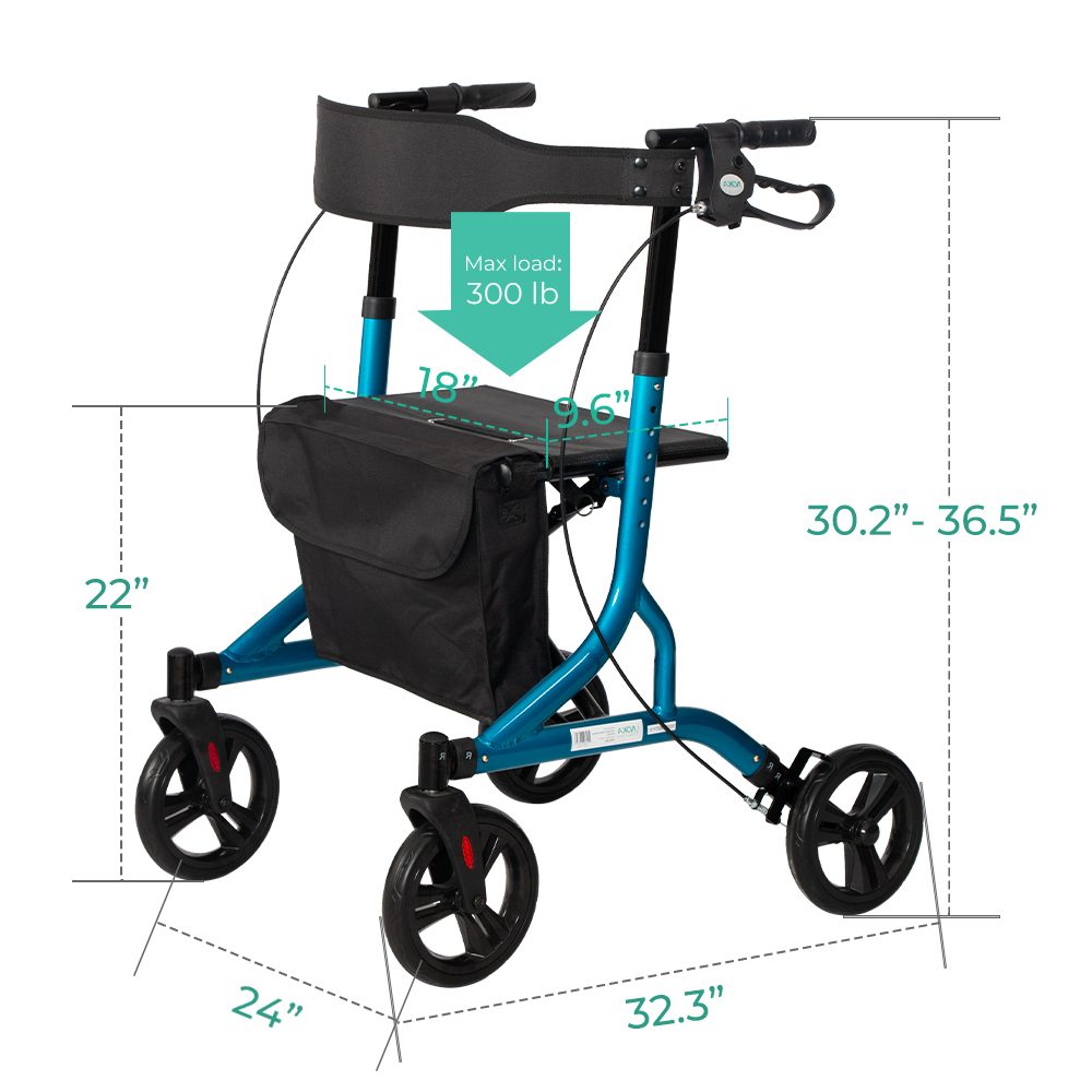 OmniX 8in Side Folding Rollator