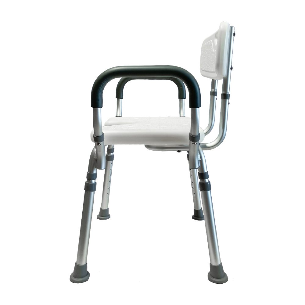 Shower Chair with Arms, Back, U-Shaped C