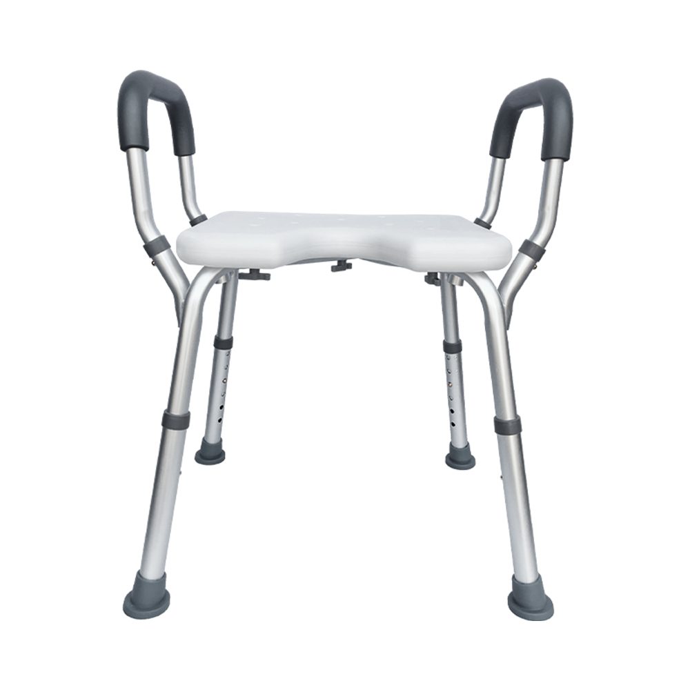Shower Bench with Arms, Cut-out