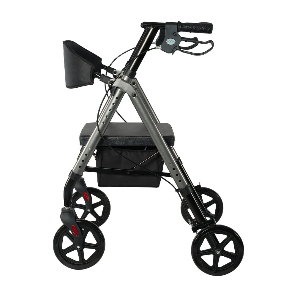 RollaGo 8in Wide Back Aluminum Rollator