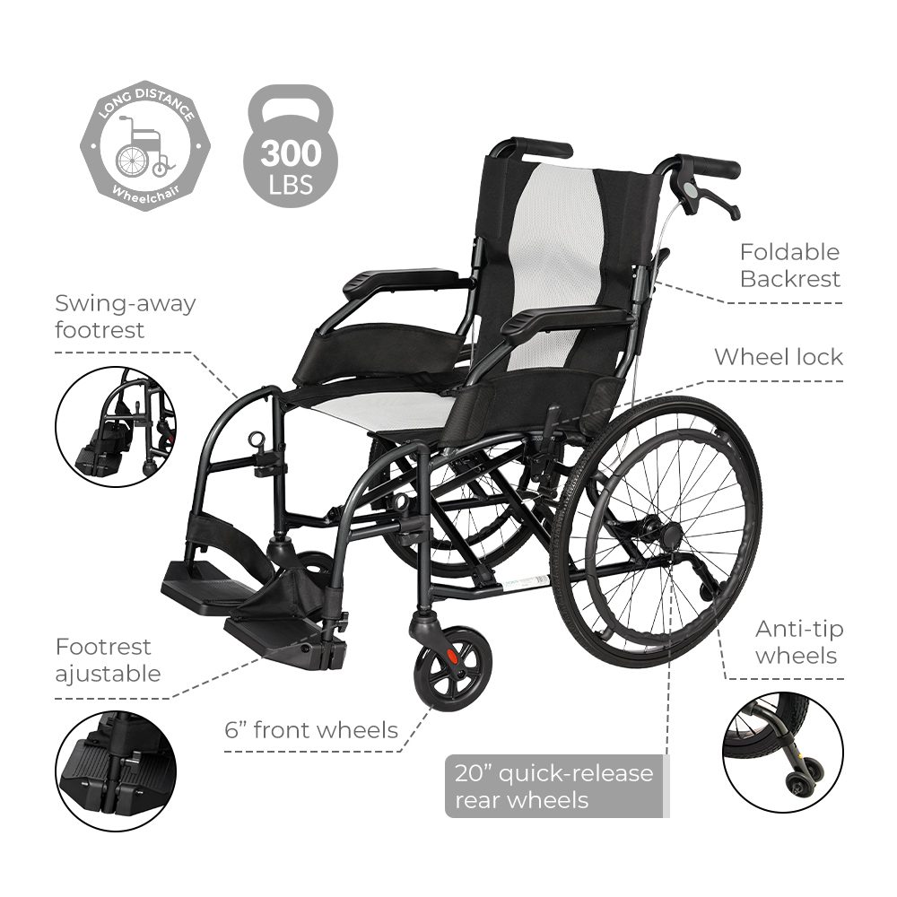 Traveler Lightweight Manual Wheelchair w