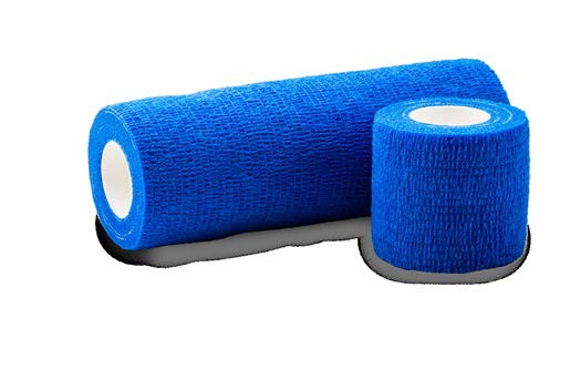 Ovation Medical Self-Adhering Compression Wrap, 6 in x 5 yd, Blue, 12 Rolls